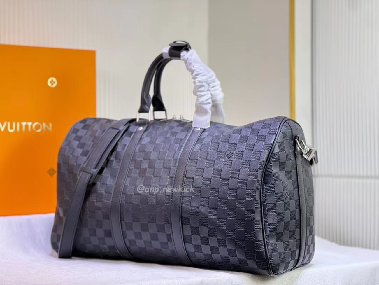 Louis Vuitton Keepall Bandouliere Monogram 50 Navy Duffel Bag (44) - newkick.vip